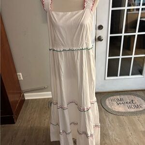 LOFT White  Large Tiered Sleeveless Maxi Dress